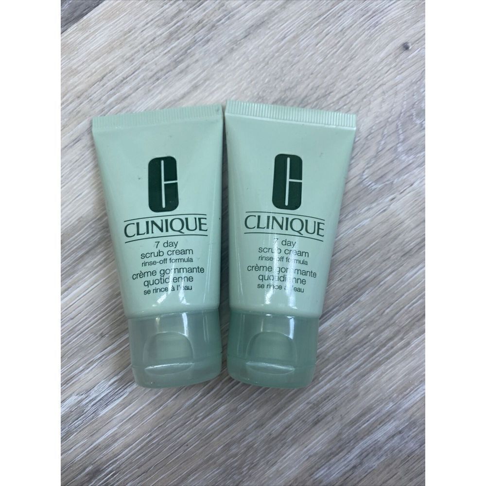 2 pc - CLINIQUE 7 Day Scrub Cream Rinse - Off Formula - 1 fl.oz / 30 ml Each New